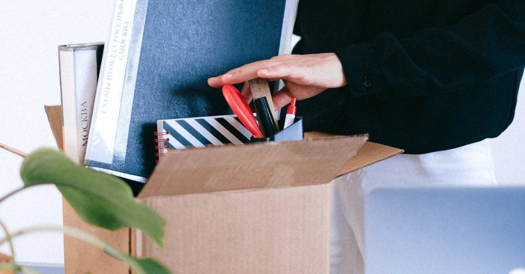 Woman Organizing Her Belongings